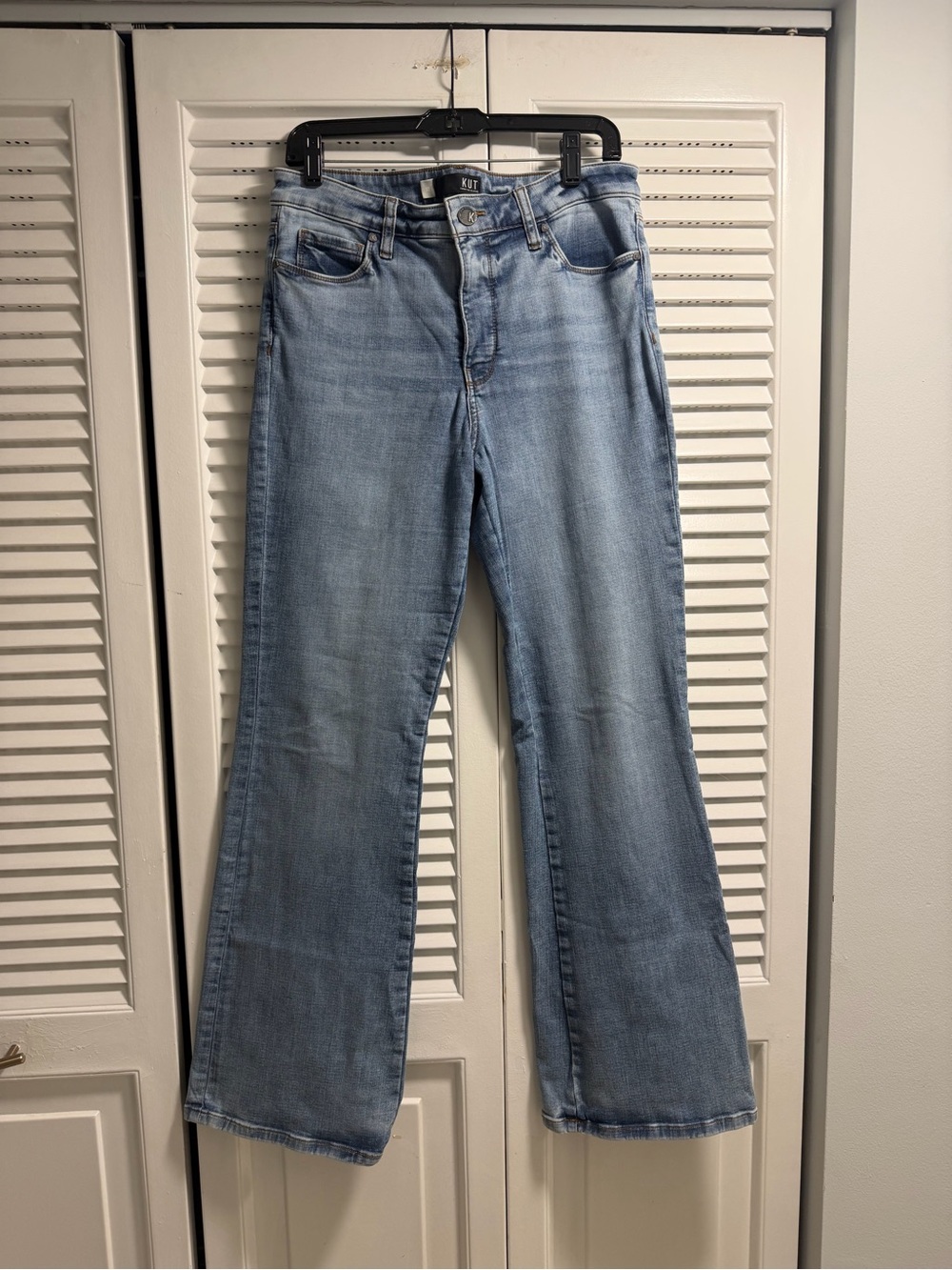 Kut from the Kloth Light Wash Flared Wide Leg Jeans